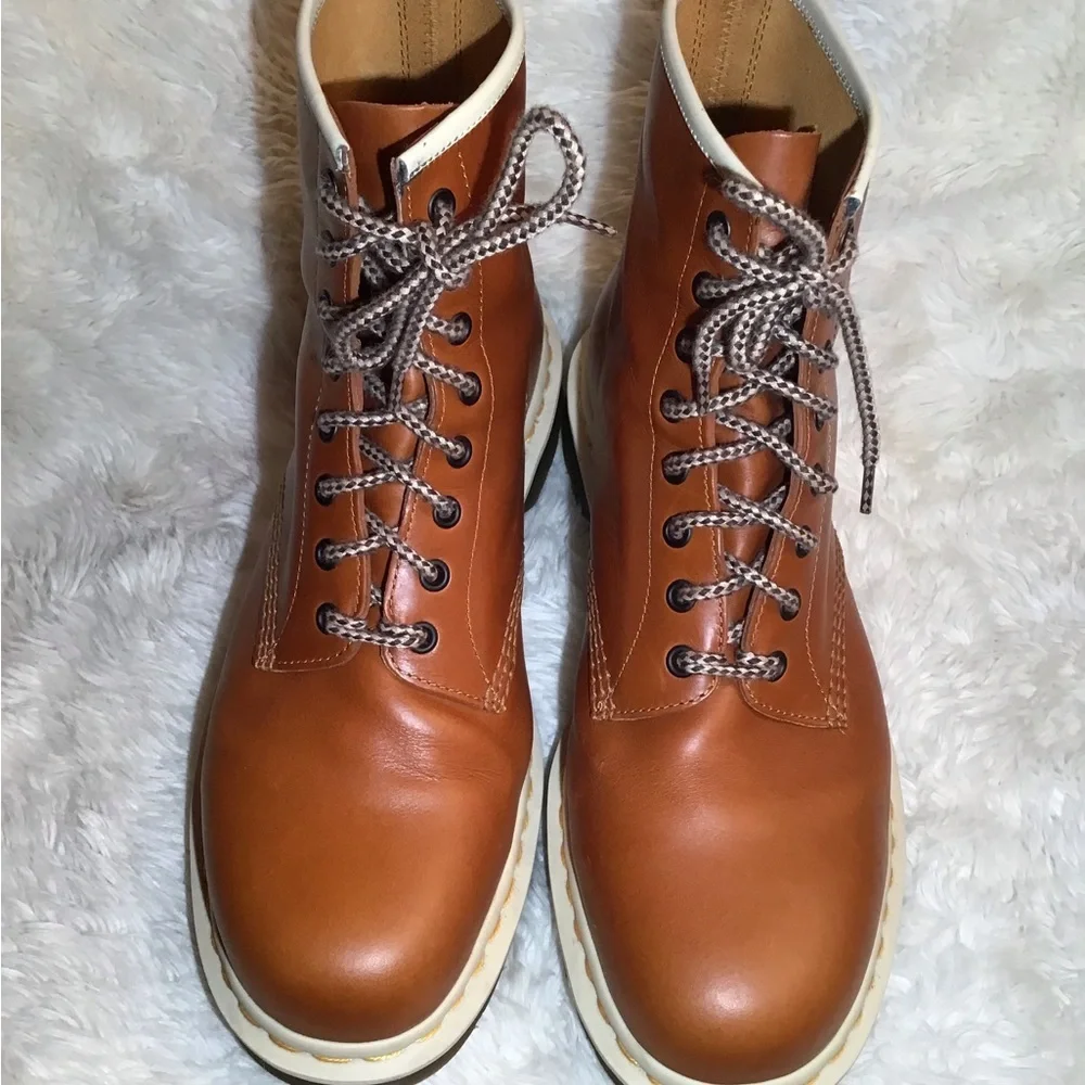 Dr martens analine Mens  brown smooth leather boots size 13